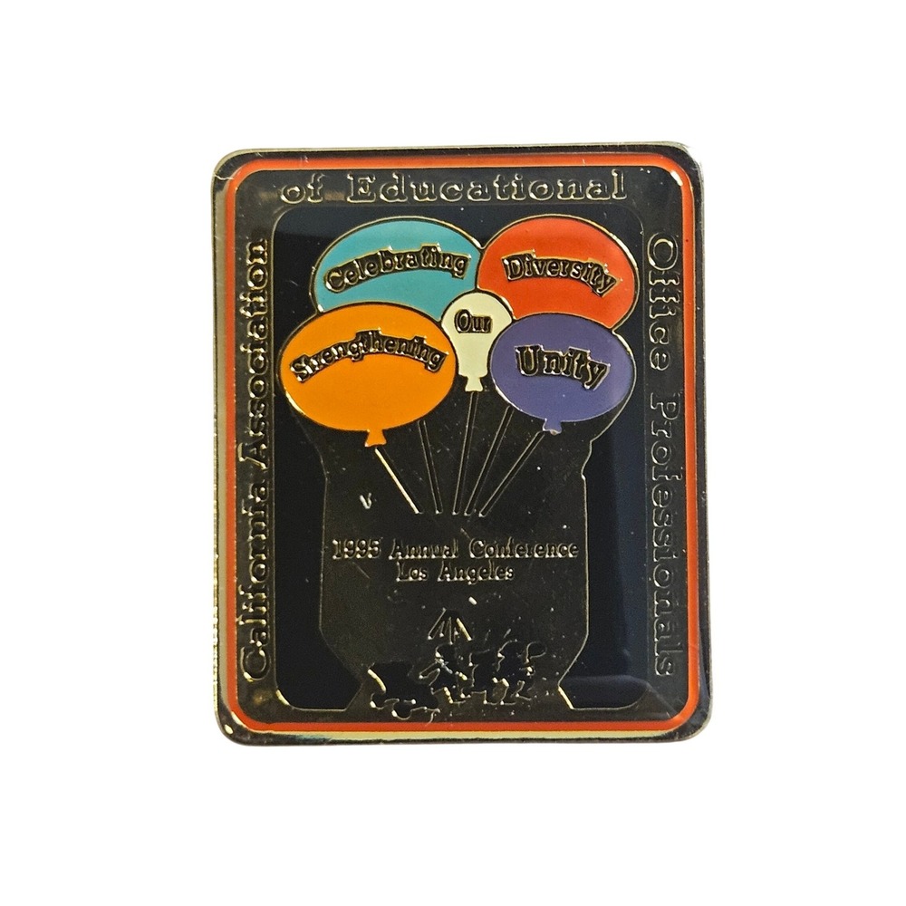 CAEOP 1995 Los Angeles Vintage Enamel Pin Educational Office Professionals Gold